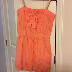 J Crew peach cotton dress